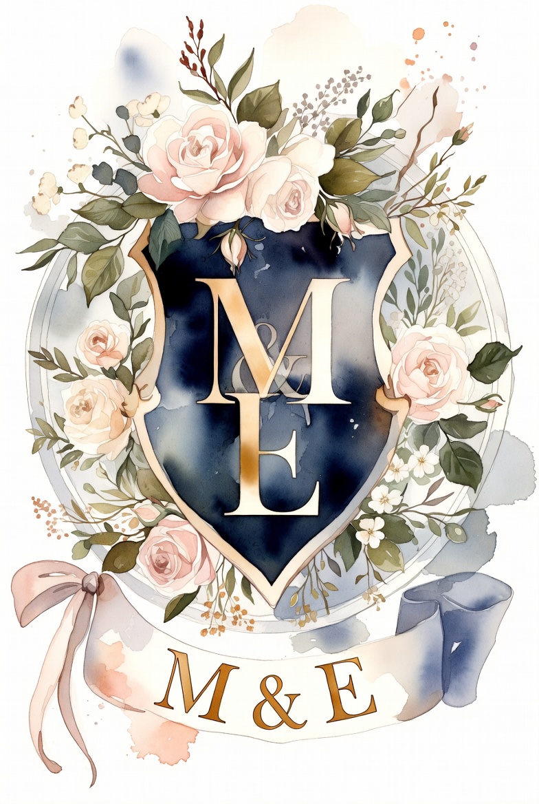 M & E Wedding Crest
